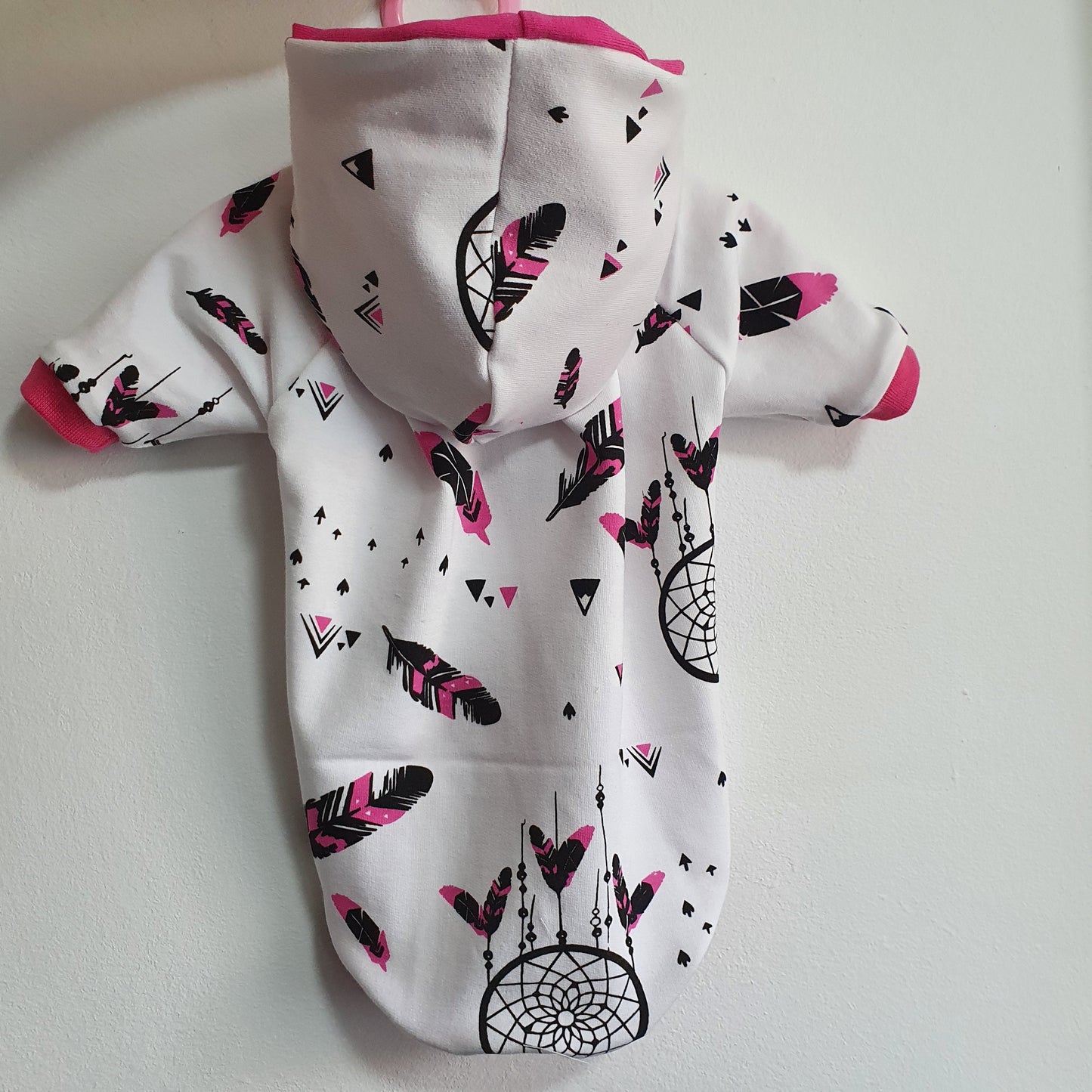 Hoodie Pink Feathers